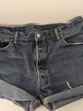 Vintage Levi’s 501 Upcycled Denim Shorts – Button Fly Cut-Offs